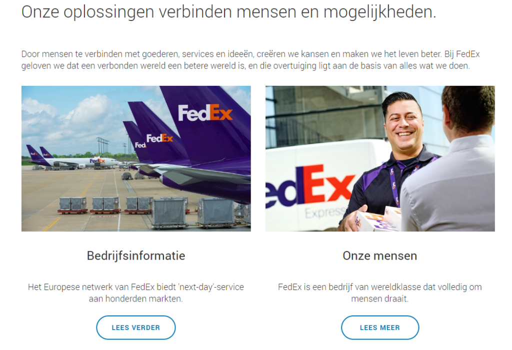 fedex klantenservice nederland
