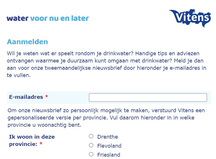 vitens nieuwsbrief