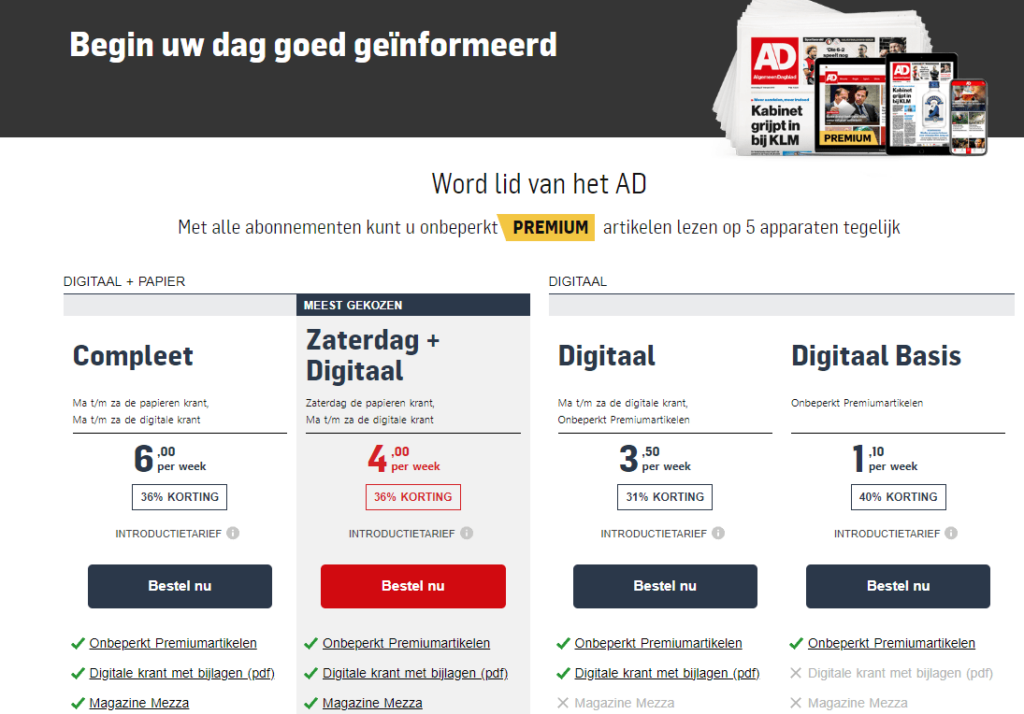 algemeen dagblad contact