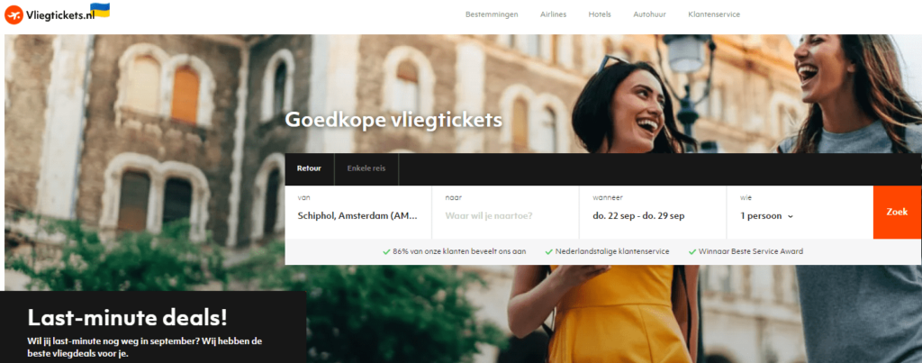 vliegtickets.nl klantenservice