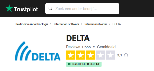 delta klantenservice