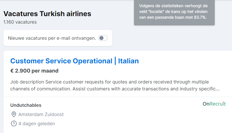 Turkish Airlines klantenservice